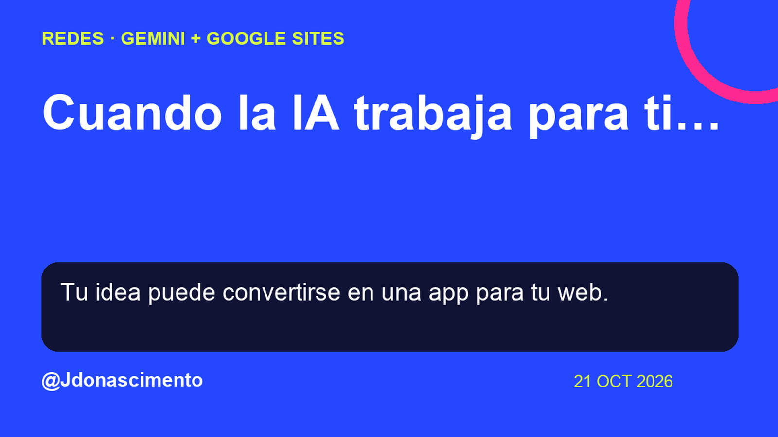De una idea en Gemini a una herramienta en tu web. Ejemplo ilustrativo: una calculadora de presupuestos.. . Esquema ilustrativo.