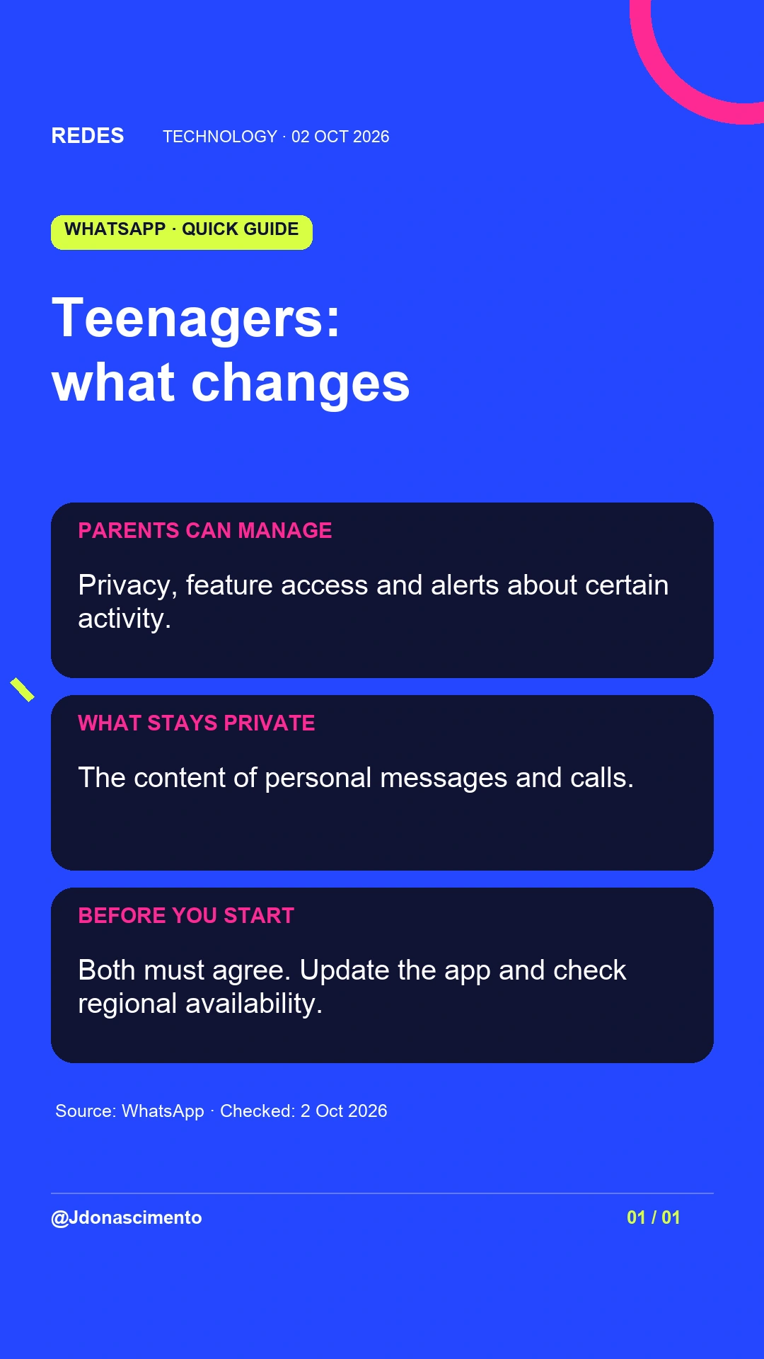 PARENTS CAN MANAGE: Privacy, feature access and alerts about certain activity. | WHAT STAYS PRIVATE: The content of personal messages and calls. | BEFORE YOU START: Both must agree. Update the app and check regional availability.
